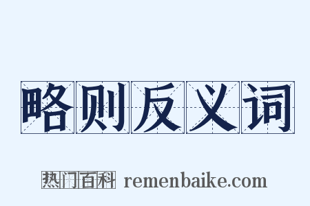 略则反义词是什么意思的图片